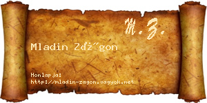 Mladin Zágon névjegykártya